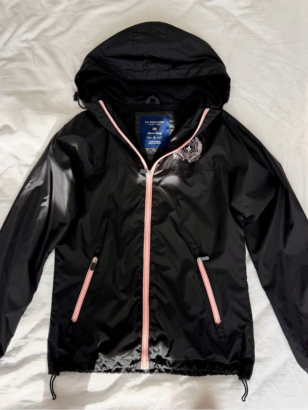 U.S. Polo Assn. Black Windbreaker